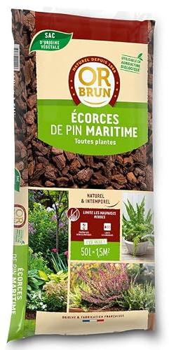 Ecorces de Pin maritime 50L - Or Brun