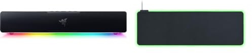 Razer Leviathan V2 X - PC Gaming Soundbar (with Full-Range Drivers, Compact Desktop Form Factor & Goliathus Extended Chroma - Soft Extended Gaming Mouse Mat Chroma RGB Lighting