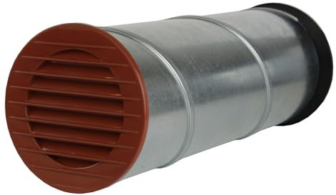 Mauerkasten Anschlusssystem Dunstabzugshaube Abluft Mauerdurchführung Ø 80 mm Ziegelrot Weiß