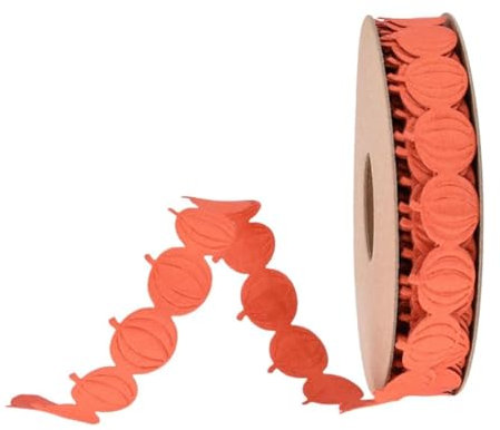 Band für Geschenkverpackungen, 15 Yards Kürbisbänder, Halloweenband, Herbstband, Herbstkürbis-Bastelband, Kürbisbesatz, Herbstkranzband for Geschenkverpackungen, Scrapbooking, Basteln (Gold) (Color :