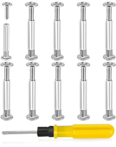 150 Stück Möbelverbinder, M4 Möbelschrauben 31-40 mm Stahl Vernickelt Verbindungsschraube Hülsenschrauben Schrauben Schrankverbinder für Möbeln Schränken Schränken Holzbrettern