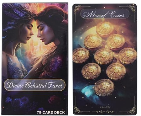 Divine Celestial Tarot, Casual Tarot Deck, Engaging Tarot Deck, 78X Card Tarot Set, Fun Tarot Activities, Tarot Divination Casual Card Game for Family and Friends Gatherings