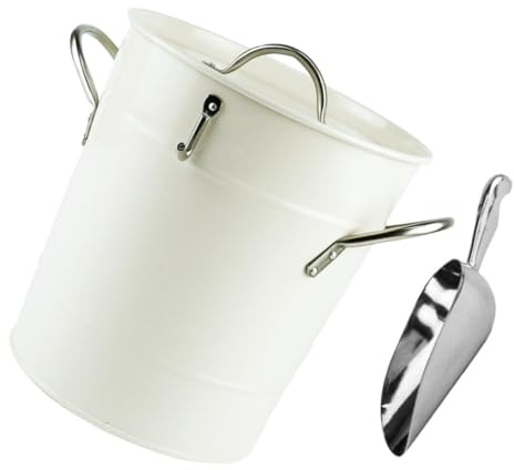 VOSAREA Outdoor Ice Bucket for Parties Metal Ice Storage Container Scoop for Wine Beer Drinks