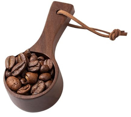 Wood Coffee Scoop - Sugar & Salt Seasoning Spoon - Seasoning-Multipurpose Wooden Scoop for Jars, Canisters, Bath Salts, Laundry Detergent