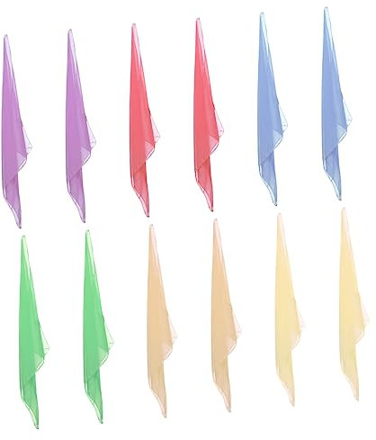 Holibanna 12stücke Quadratische Jongliertücher Spielsets Für Junge Mädchen Aus Langlebigem Material Mehrzweck-spieltücher Zum Tanzen Und in Verschiedenen Farben