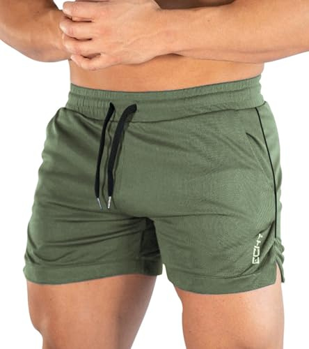 Superora Shorts för män, ventilerande träningsshorts med fickor för löpning, gym och utomhusträning