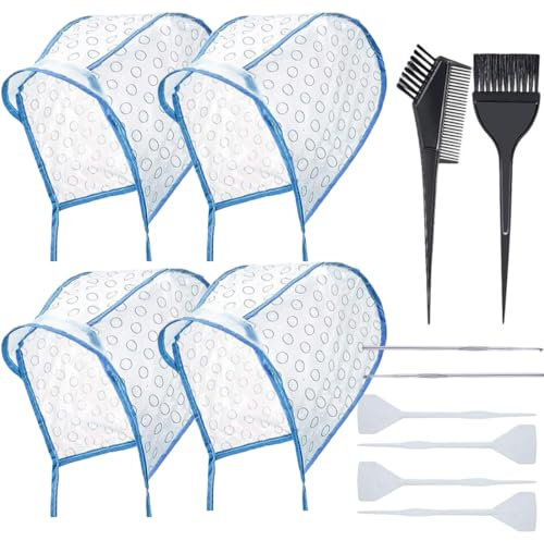CATOR 12 Pcs cuffia per meches, accessori per la tintura dei capelli, cappa a ciocca regolabile colorazione evidenziando tappo parrucchiere accessori evidenziare cappellino per capelli con fori