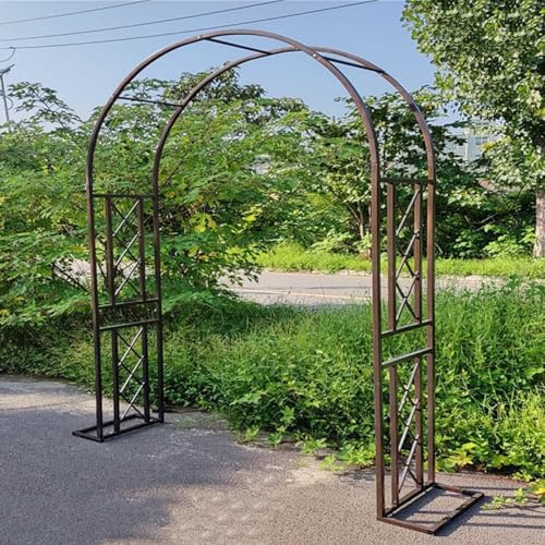 Arco de jardín de metal ajustable de 140 cm y 340 cm, enrejado de rosas para plantas trepadoras, decoración de boda, soporte de vid, perfecto para arcos de jardín y decoraciones de fiesta