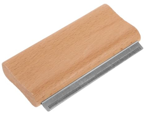 Kisangel Hundebürste und Katzenbürste aus Edelstahl und Holz zur Fellpflege und Knotenentfernung 12,5cm Großer Kamm für Kurze und Lange Haare zur Entfernung von Haaren und Juckreiz