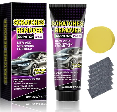 Nano Panno Rimozione Graffi Auto, Kit Di Pasta Per La Riparazione Dei Graffi, Polish Auto Rimuovi Graffi con Wipe Sponge, Pasta Per Riparazione Graffi Per Auto, Adatto A Vari Tipi Di Vernice