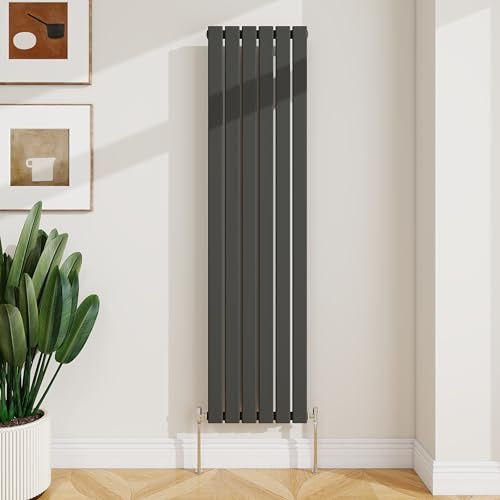 SLINE SANITARY 1600x408mm Vertical Radiator Anthracite Single Modern Flat Panel Central Heating Radiator