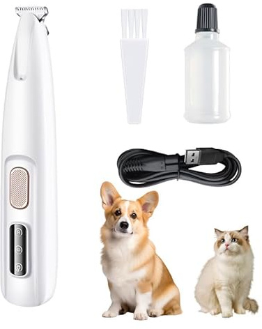 Tondeuses Pour Chiens Étanche Poil Long Epais, Tondeuse pour Chien Rasoir pour Chiens Chat Faible Bruit, Tondeuse pour Chien d'animaux avec lumière LED