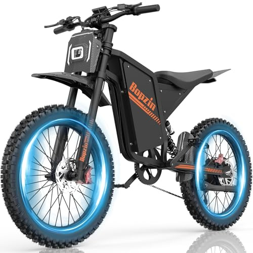 YVY Q8 Electric Bike, 25 Electric Dirt Bike for Adults, 100 Miles Range, 60V 35AH Removable Battery, 200NM Motor Ebike, Dual Hydraulic Brakes & Full Suspension, LCD Display