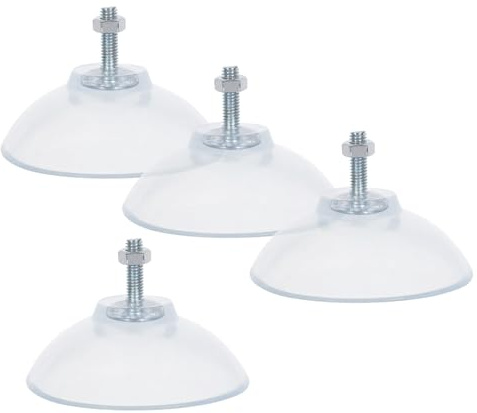 SUPVOX 4 Patas Estabilizadoras para Cortadora de Patatas Fritas Ventosa Roscada M6 Transparentes de 8.4 Cm Antideslizantes para Cocina Comercial, Almohadillas de Succión