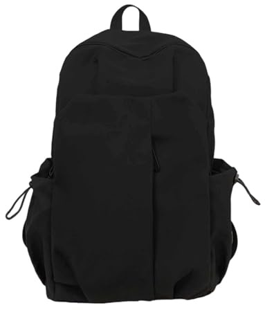 Schultaschen für männliche weibliche Studenten mit großer Kapazität im koreanischen Stil, einfarbig, lässig