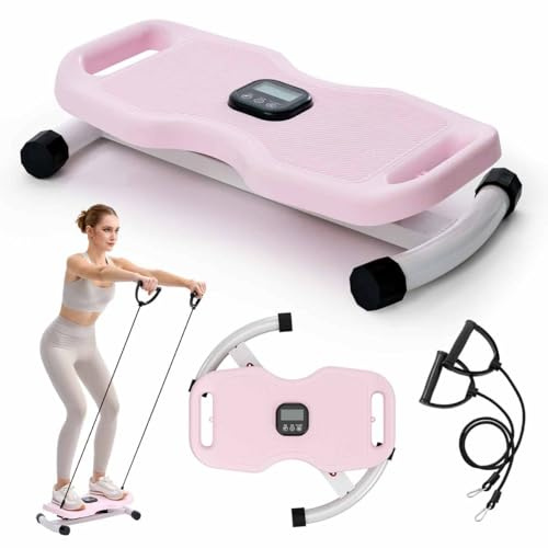 Waist Twister Machine d'exercice avec guidon, planche abdominale avec affichage numérique LED, capacité de 136 kg et ultra silencieuse, équipement d'entraînement de gym à domicile pour femme, graisse