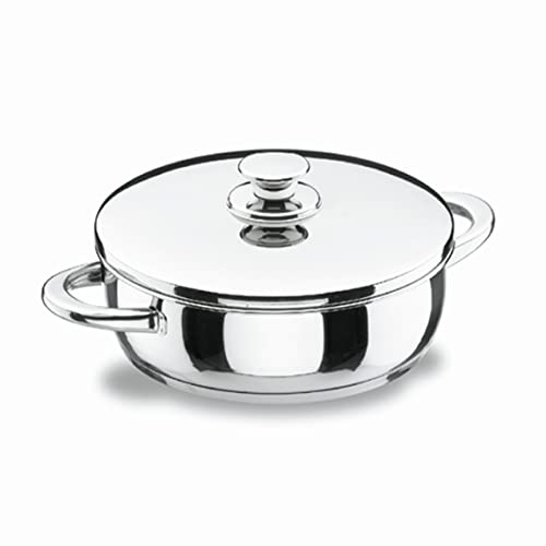 LACOR 40640 Pfanne mit Deckel 40 cm Vitrocor | Aus lebensmittelechtem Edelstahl gefertigt; hohe Korrosionsbeständigkeit und Haltbarkeit im täglichen Gebrauch