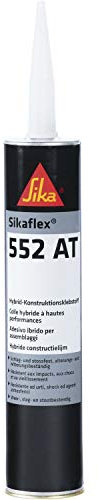 SIKA Sikaflex 552 At, Adesivo Monocomponente Elastico per Assemblaggio di Veicoli e Parti di Grandi Dimensioni, Applicabile su Metalli Verniciati, Vetroresina, Ceramiche e Plastiche, 300 ml, Nero