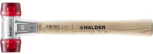 BASEPLEX-Schonhammer, Celluloseacetat/celluloseacetat mit Zinkdruckguss-Gehäuse und Holzstiel | D=40 mm | 3906.040