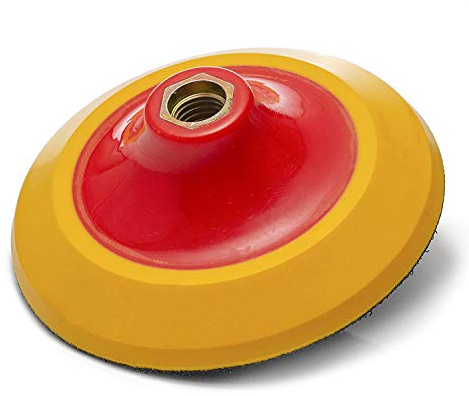 Glass Polish GP12641 Universal-Stützteller für Rotationspoliermaschinen mit M14 x 2 Gewinde und Klettverschluss, 125 mm