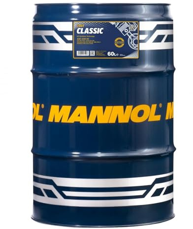 MANNOL 7501 Classic Motoröl 10W-40 für Benzin- und Dieselmotoren, 60L | Erfüllt API SN/CH-4, ACEA A3/B4, VW 505 00, MB 229.3, für Turbolader und LPG/LNG, Ester-Technologie schützt vor Verschleiß