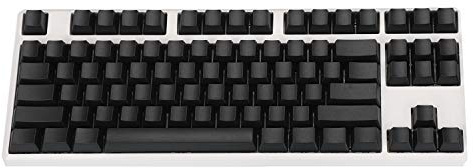 NPKC Blank Thick PBT OEM Profile 87 ANSI Keycaps for MX Switches Mechanical Keyboard (Black)(Only Keycap)