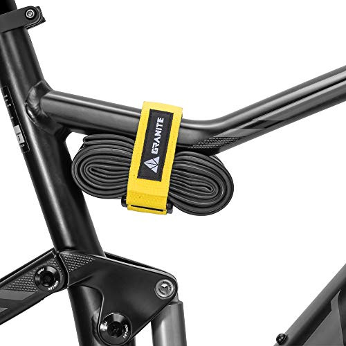 Granite Rockband - Cinghia di trasporto per telaio per camera d'aria e kit di attrezzi per bicicletta, soluzione di archiviazione per attaccare attrezzature aggiuntive alla tua mountain bike (giallo)