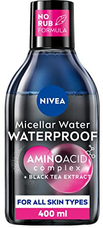 NIVEA MicellAIR Professional Waterproof Make-Up Remover (400ml), Eye Make Up Remover, Skin Cleanser, Professional Make Up Remover