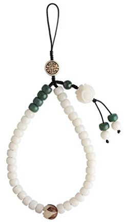 Téléphone Main Poignet Jade Perles de Charme Courroie de Téléphone Portable Titulaire Feng Shui Décor Portable Hanging Cordon pour Femmes Extérieurs Pendentif En Jade Pour