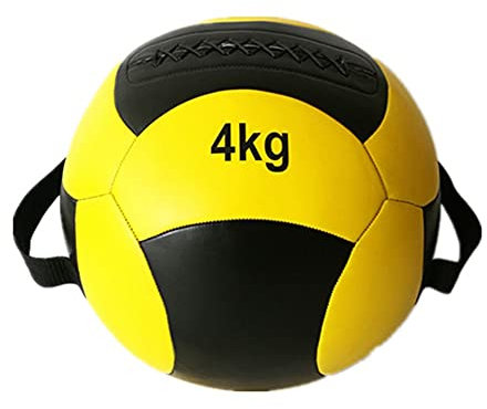 ZXQZ Weiche Medizinbälle, Wandkugel und Dynamische Ganzkörperübungen, Farbcodierte Gewichte 4kg