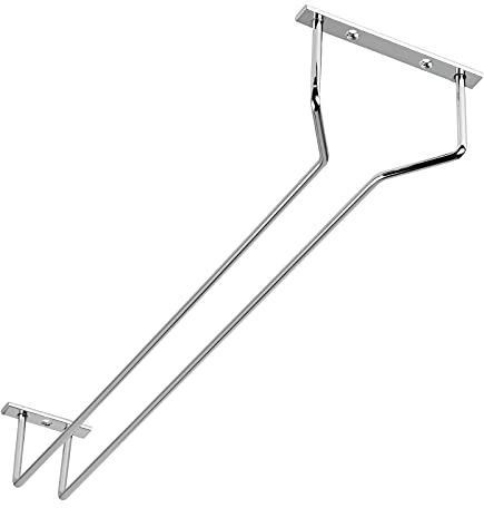 SOTECH Soporte de vasos para 1 fila de 120 x 500 x 70 mm cromo pulido | Inserto de armario Suspensión para copas de vino, de champán, de cerveza