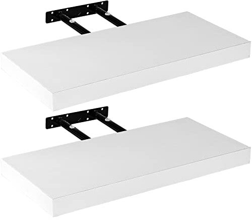 STILISTA Wandregal Volato, 2er Set, freischwebend, Farb- & Größenwahl, 60 cm Weiß