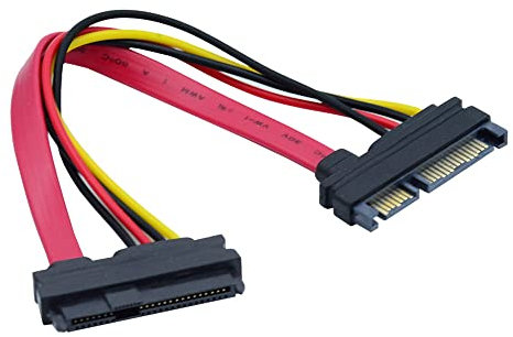 cablecc SFF-8482 SAS 29 Pin a SATA 22Pin Hard Disk Drive Raid cavo di estensione con porta di alimentazione SATA a 15 pin