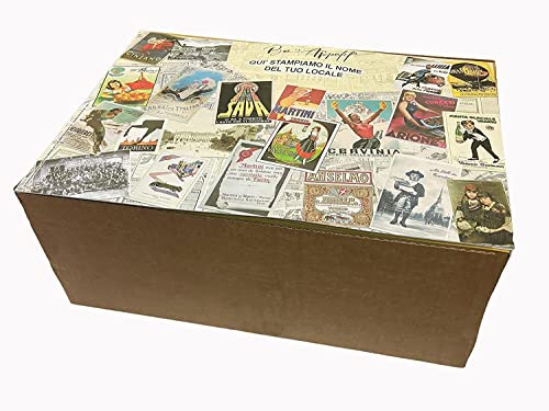 Tovagliette Vintage PERSONALIZZATE carta 90 gr bianca monouso - Tovagliette sottopiatto con stampa a colori DIMENSIONI 30x40 cm ideali per Bar, Ristoranti e Pizzerie (1000)