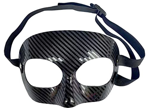 Perfeclan Basketballmaske Nasenschutz Langlebiger Nasenschutz-Gesichtsschutz für Sport-PVC Nasenschutz für Fußball, Basketball, Wrestling, Softball - Einstellbar, Für Erwachsene, Halbgesichtsnase