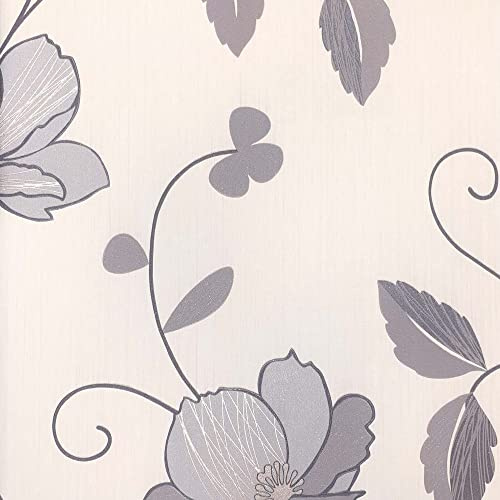 Erismann Cyrille Floral Heather Wallpaper 10338-37 - Paste The Wall Textured