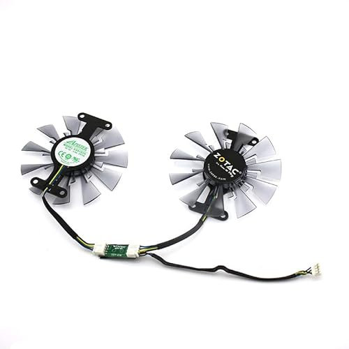 ROEDE 2PCS 85MM 4PIN GPU FAN For ZOTAC GTX950-2GD5 GTX760-2GD5 HA GTX 1060 GTX950 GTX 1050Ti Graphics Card Cooling Fan 12V 0.35A (Color : 2pcs)