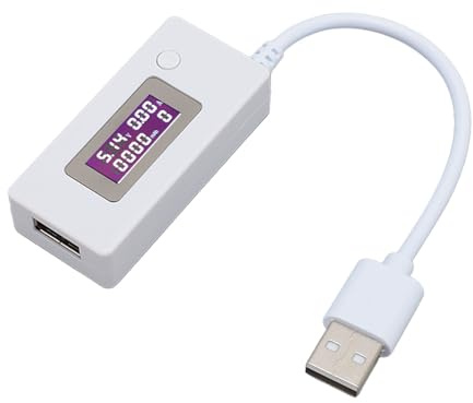 KCX 017 Compteur de Courant de Tension USB, Multimètre USB Testeur de Tension et de Courant Testeur de Puissance Multifonctionnel, Détecteur de Courant de Tension de capacité