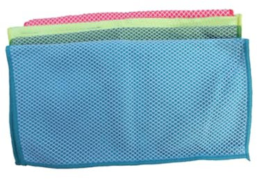 MAGICLULU Superfine Fiber Cleaning Cloths Mesh Kitchen Scouring Pads 4pcs Absorbent Microfibre Dish Cloths Multipurpose for Household Cleaning Random Color