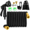 50FT/15M Expandable Garden Hose Pipe, Flexible Water Hose with 8 Function Hose Spray Nozzle, Hooks, Raw Tape, Garden Hose for Gardening Lawn Car Washing