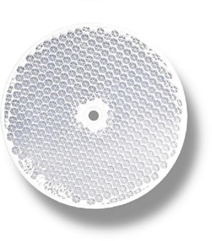 Reflector para barrera de luz reflectante, 84 mm, reflejo redondo para barrera de luz reflectante, como repuesto para puerta corredera, puerta de garaje
