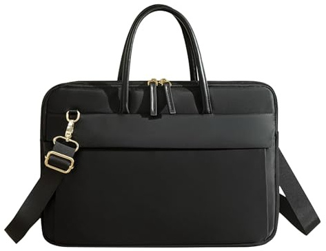 Ajalcsvs 14 16 Zoll Laptoptasche, Laptop Tasche Notebooktasche Aktentasche Schulter Umhängetasche Bussiness Satchel(Color:Black,Size:M-14 inch)