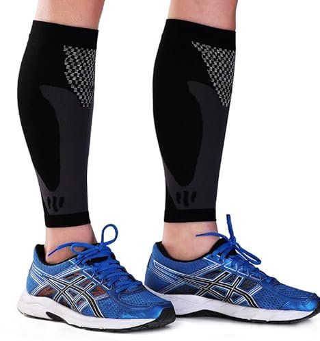 FairyPeach Wadenbandage, Fußlose Waden Kompressionsstrümpfe Damen Herren, Kompressionssocken, Maximaler Halt, Laufsocken, Compression Socks, Waden Beinlinge, für Sport, Laufen, Schwellung, Erholung