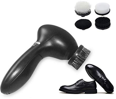 Electric Shoes Polisher Brush, Rechargeable Leather Shoes Brush, Portable Handheld Dust for Leather Bag, Improve Efficiency and Save Time Suitable for Traveling or Home Use