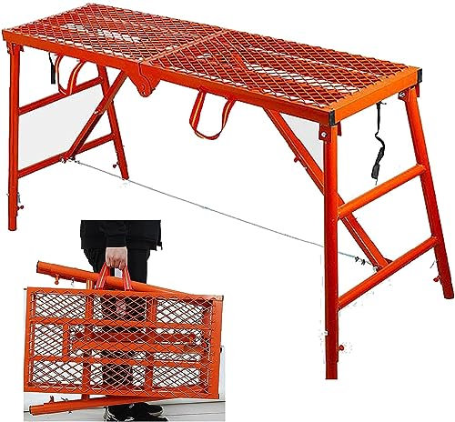 Escabeau d'ingénierie à hauteur réglable, pieds antidérapants, plate-forme de travail, échafaudage, tour d'échafaudage, tabouret pour projets de bricolage, équipement réglable pour l'amélioration de
