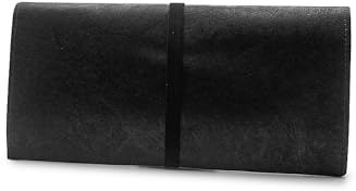 Tobacco Bag, Ideal Tobacco Bag for Smokers, 100% Water-Repellent and Tear-Resistant, Variable for 30-50 g Tobacco, Compartment for Papers & Filters, with Elastic Band, Unisex, Made in Europe, Just