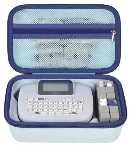 Case Compatible with Brother for P-Touch PTM95/ PT90/ PT45M Handy Label Maker, Storage Holder Carrying Organizer Bag for Label Tapes, AC adapter, Charging Cables, Batteries, Accessories (Box Only)