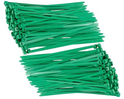 TERF® 100 Pcs Green Cable Ties 140mm (5.51'') X 3.6mm Premium Nylon Zip Ties Wraps Secure Self Locking Mechanism Plastic Tie for Home Office Garden Garage Workshop DIY Multi use