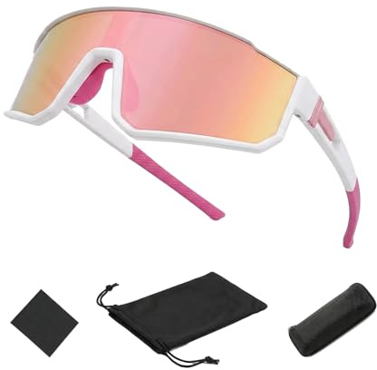 Radbrille damen Schnelle Brille Rave, 4er Set Sport Sonnenbrille mit UV400 Schutz, Fahrradbrille für Herren und Damen, Winddicht und Staubresistent für Outdooraktivitäten wie Radfahren und Rave