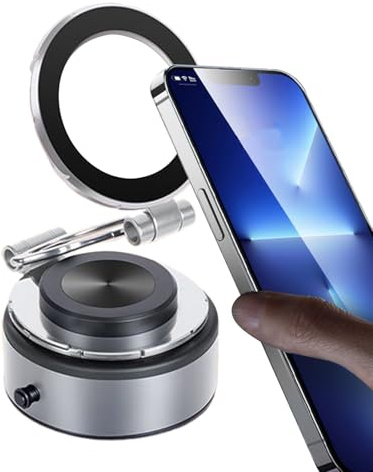 Generico Supporto Auto per Telefono - Montaggio Magnetico sul Cruscotto per Cellulare | Base A Ventosa Girevole A 360° Per Videochiamate Navigazione Vlog Viaggio